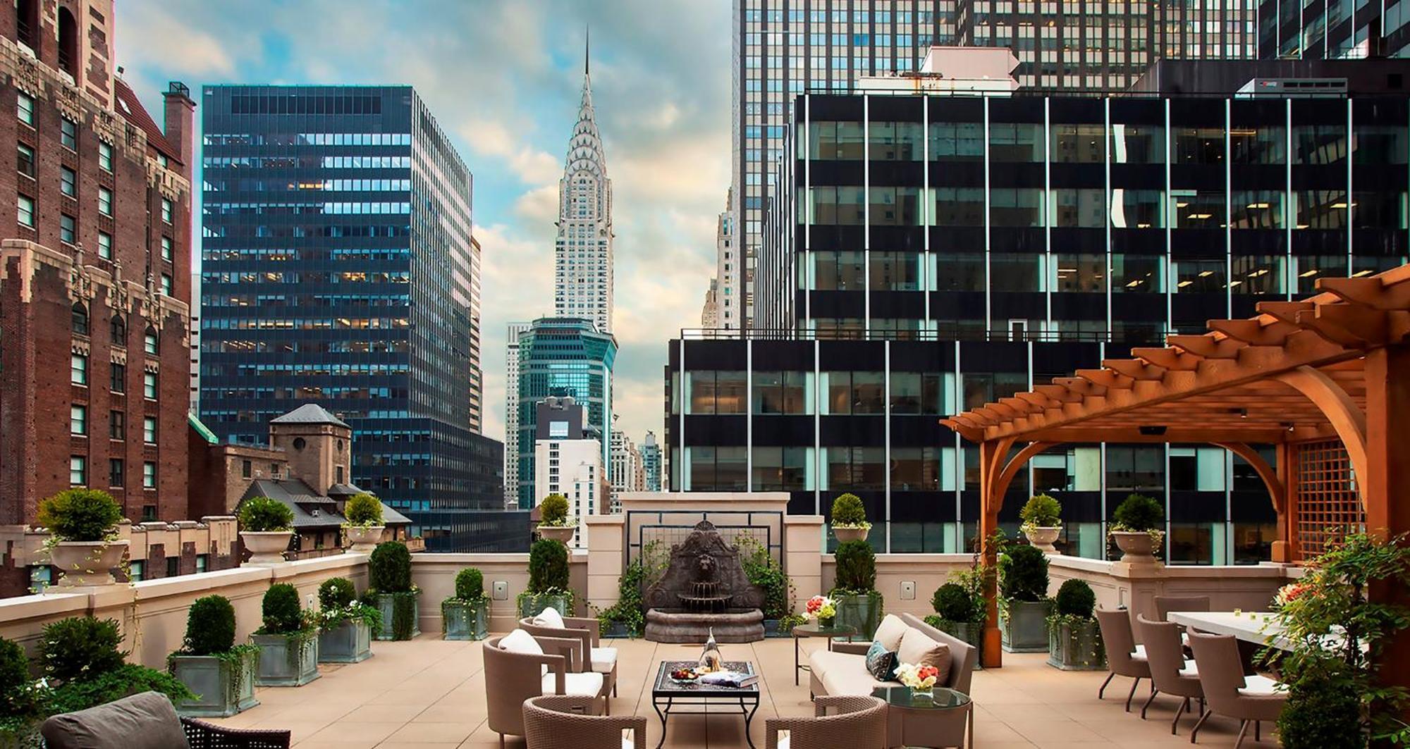 Intercontinental New York Barclay Hotel By Ihg Exterior foto The rooftop terrace